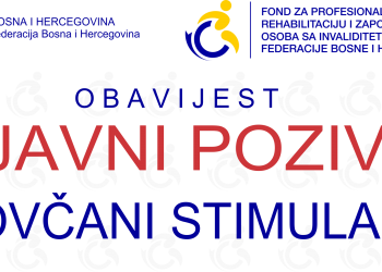 Javni poziv za dodjelu stimulansa u 2018. za novo zapošljavanje osoba s invaliditetom