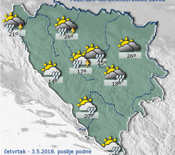 Pogledajte kakvo nas vrijeme očekuje iduća tri dana! (METEO FOTO)
