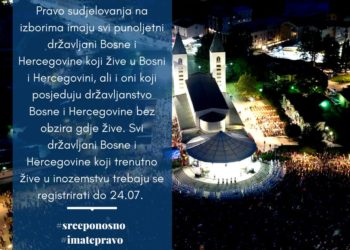 Hrvati izvan BiH, prijavite se za glasovanje: Ovdje je tvoja obitelj i prijatelji, tvoja kuća, mjesto i narod!