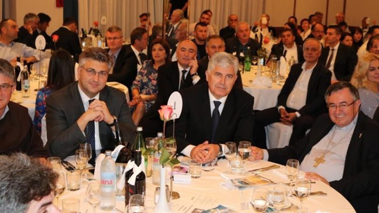 Čović, Puljić i Plenković na donatorskoj večeri u Zagrebu