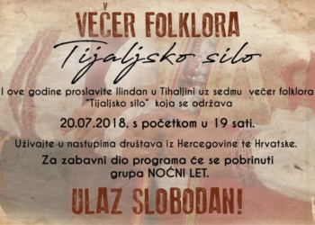 NAJAVA: Sedma večer folklora ”Tijaljsko silo” 2018.