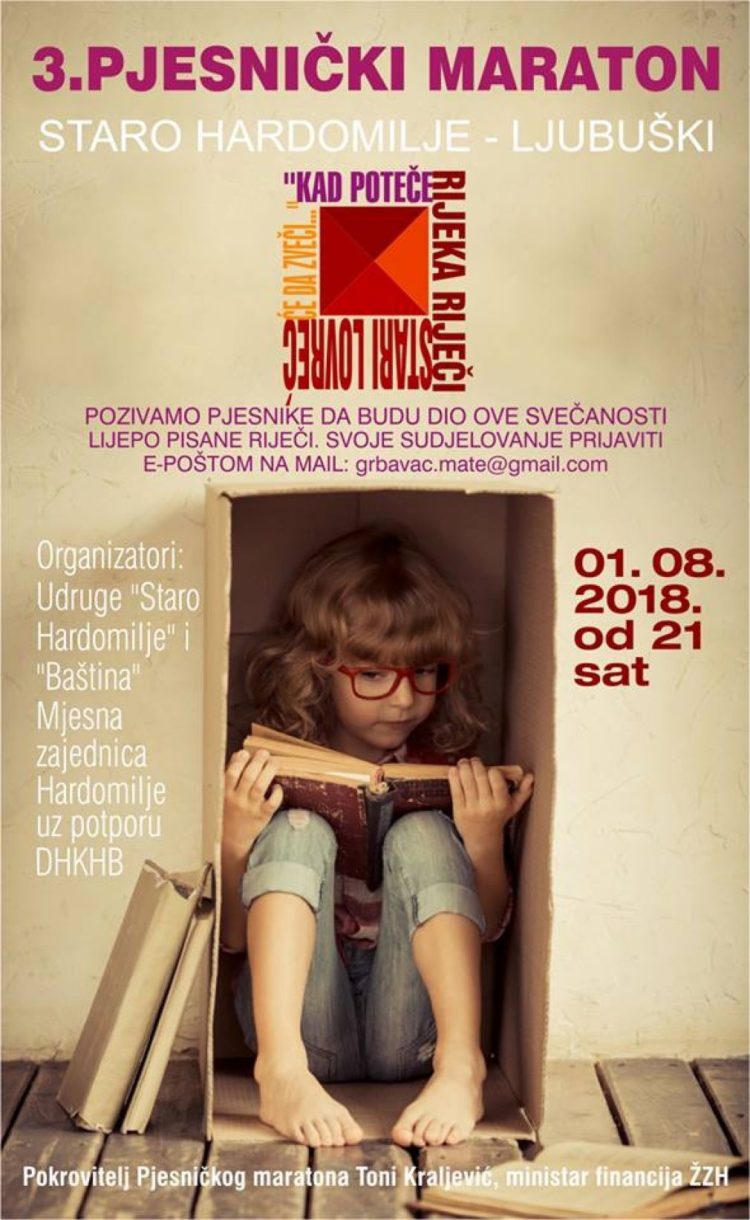 Uskoro 3. Pjesnički maraton na Hardomilju