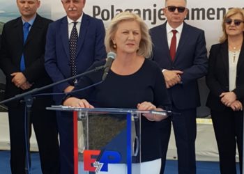 Borjana Krišto položila kamen temeljac za izgradnju Hidroelektrane Vrilo