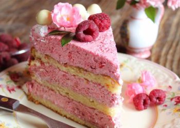 Lagana ljetna mousse torta s malinama i jogurtom