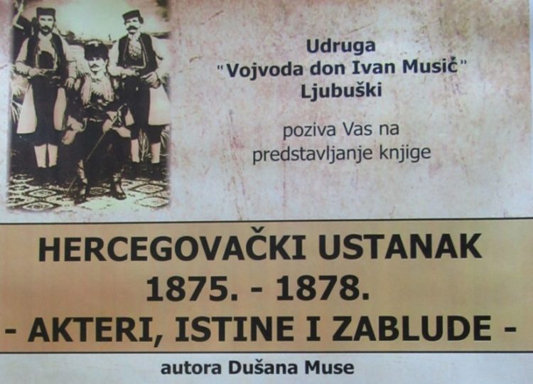 Ljubuški: Predstavljanje knjige “Hercegovački ustanak 1875.-1878. – Akteri, istine i zablude”