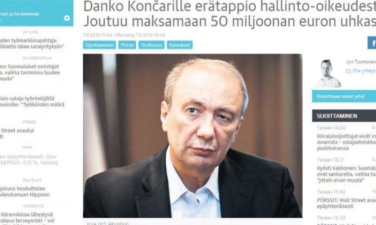 Končar na ‘meti’: Finski mediji tvrde da mora platiti 50 milijuna eura kazne