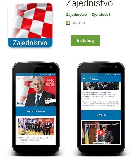HDZ BiH u rad pustio aplikaciju „Zajedništvo” i službenu web stranicu www.zajednistvo.com