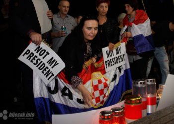 Na prosvjed protiv Komšića u Mostaru došlo 10.000 Hrvata