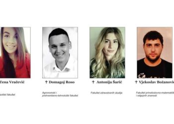 Treća godišnjica od kad smo se oprostili od naša četiri anđela, četiri studenta našega Sveučilišta