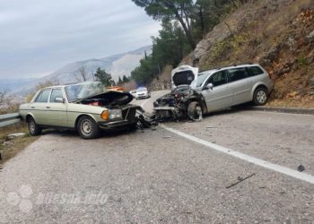 Mostar: U frontalnom sudaru na Kobilovači ozlijeđene tri osobe