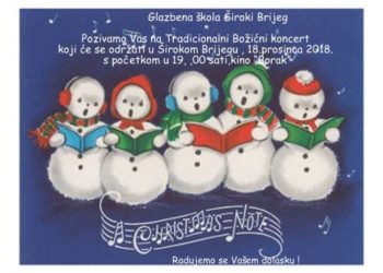 Večeras Božićni koncert Glazbene škole Široki Brijeg