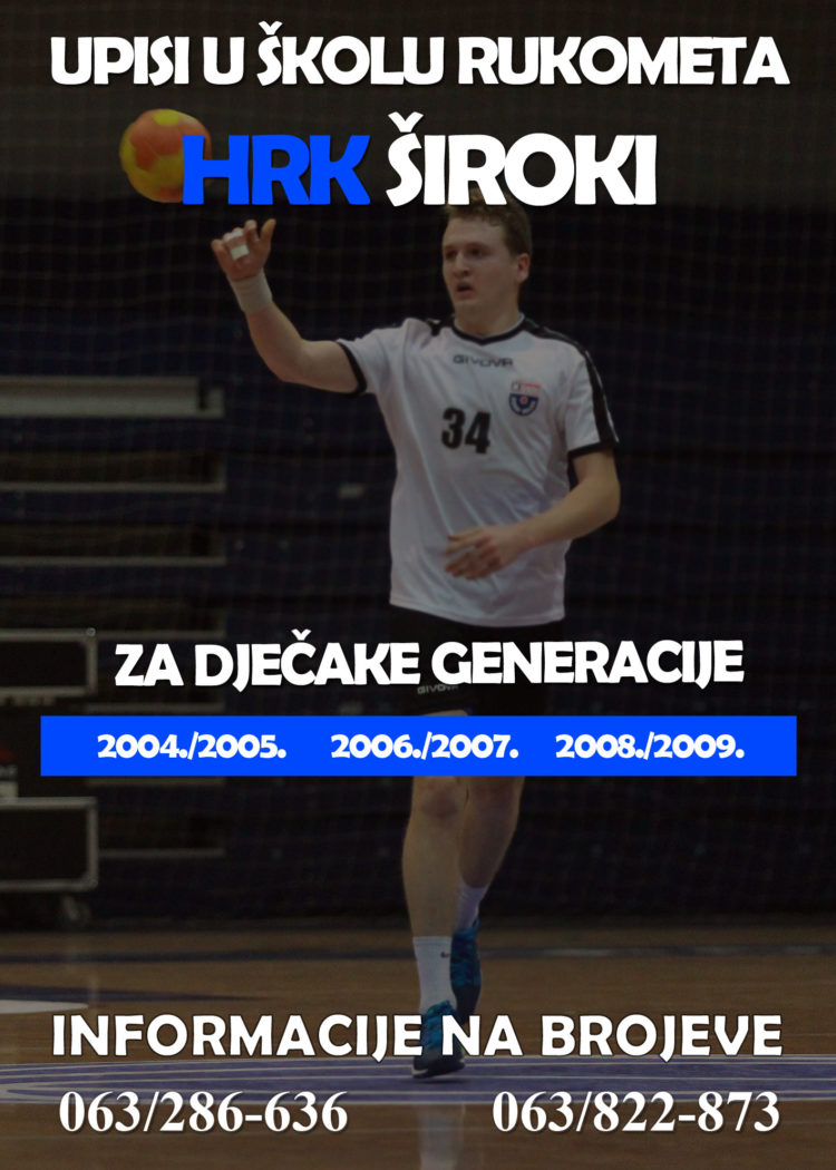 Široki Brijeg: U tijeku upisi u Školu rukometa za dječake