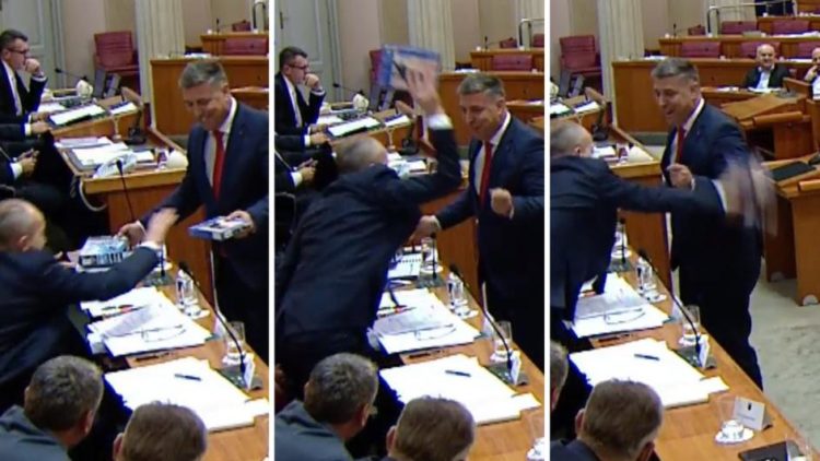 Krstičević izgubio živce u Saboru. Bacio maketu aviona na pod