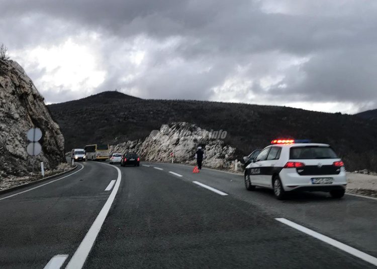 Prometna nesreća na cesti Široki Brijeg – Mostar, jedna osoba ozlijeđena