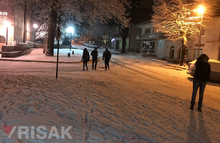 U Širokom Brijegu pao prvi snijeg u 2019. godini