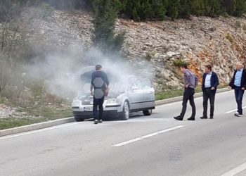 Mostar – Široki Brijeg: Još jedan automobil se zapalio u vožnji na Međinama