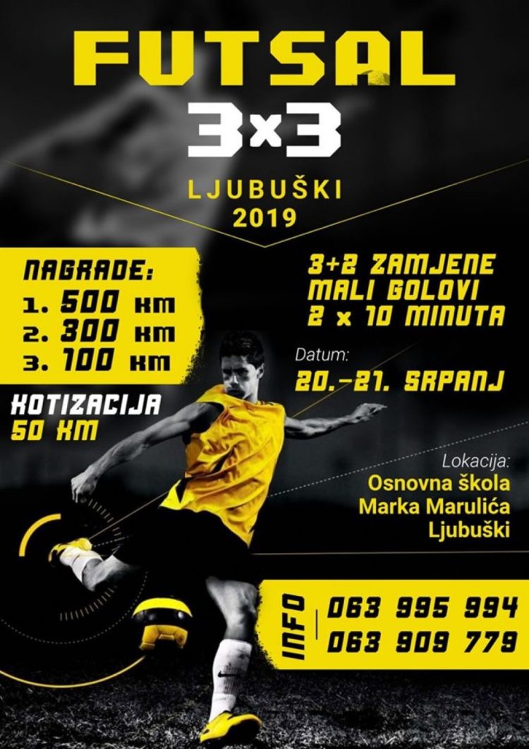 Najava: Malonogometni turnir 3X3 u Ljubuškom