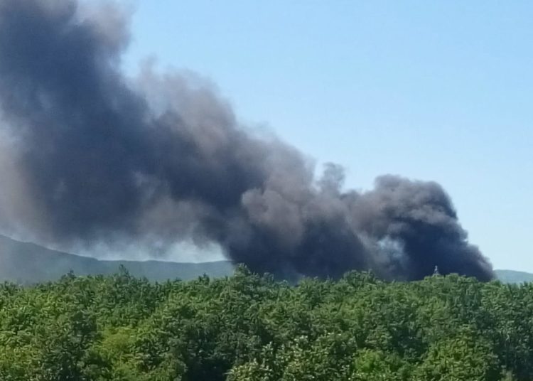 Požar na Visokoj Glavici, gusti crni dim u zraku (FOTO)