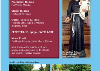 Široki Brijeg: Trodnevnica i proslava sv. Ante u Ljubotićima