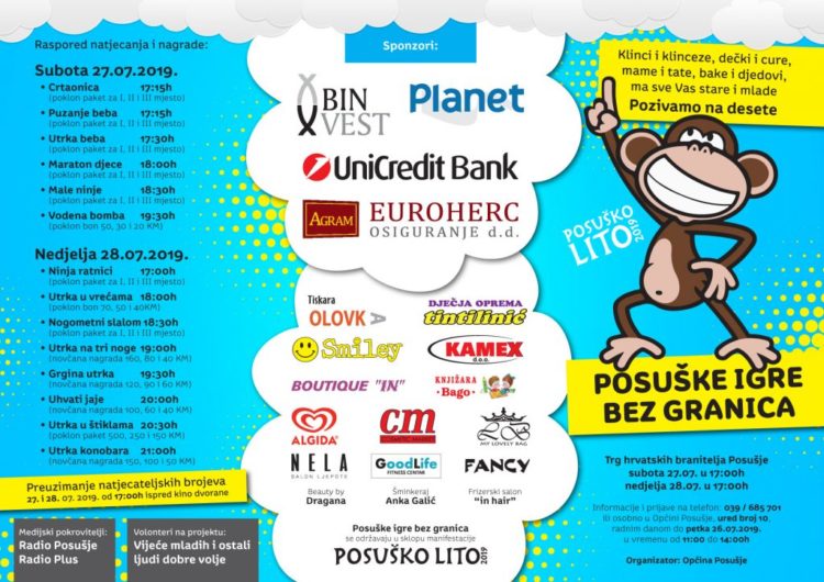 Posušje: Igre bez granica 27. i 28. srpnja