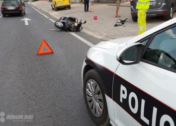 Prometna nesreća u Mostaru, motorist teže ozlijeđen