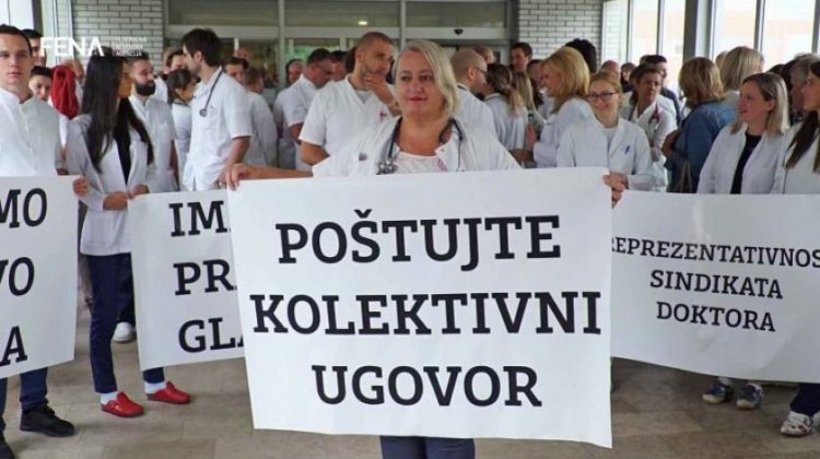 U Mostaru održan štrajk upozorenja: Liječnici traže reprezentativnost sindikata