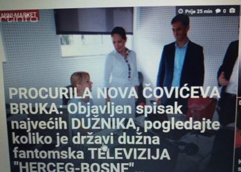 Lažno optužili RTV Herceg Bosne za dugovanje pa ubrzo izbrisali vijest
