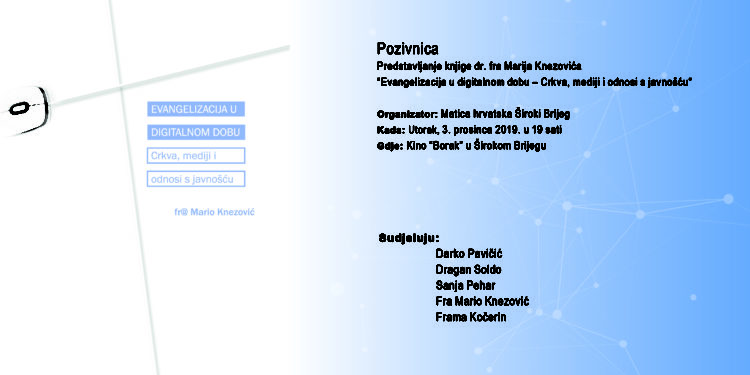 NAJAVA: Predstavljanje knjige fra Marija Knezovića