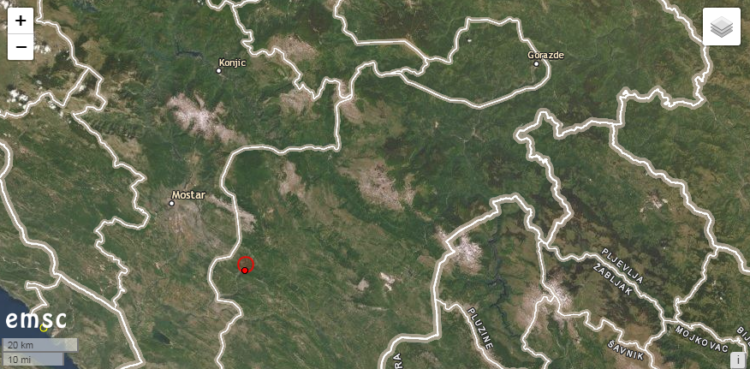 Snažan potres pogodio Hercegovinu