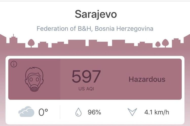 Dramatično zagađenje zraka u Sarajevu, zabranjeno prometovanje vozilima s normom Euro 3