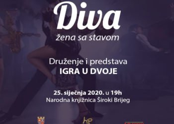 Udruga Diva vas poziva na druženje i predstavu “Igra u dvoje” u Širokom Brijegu