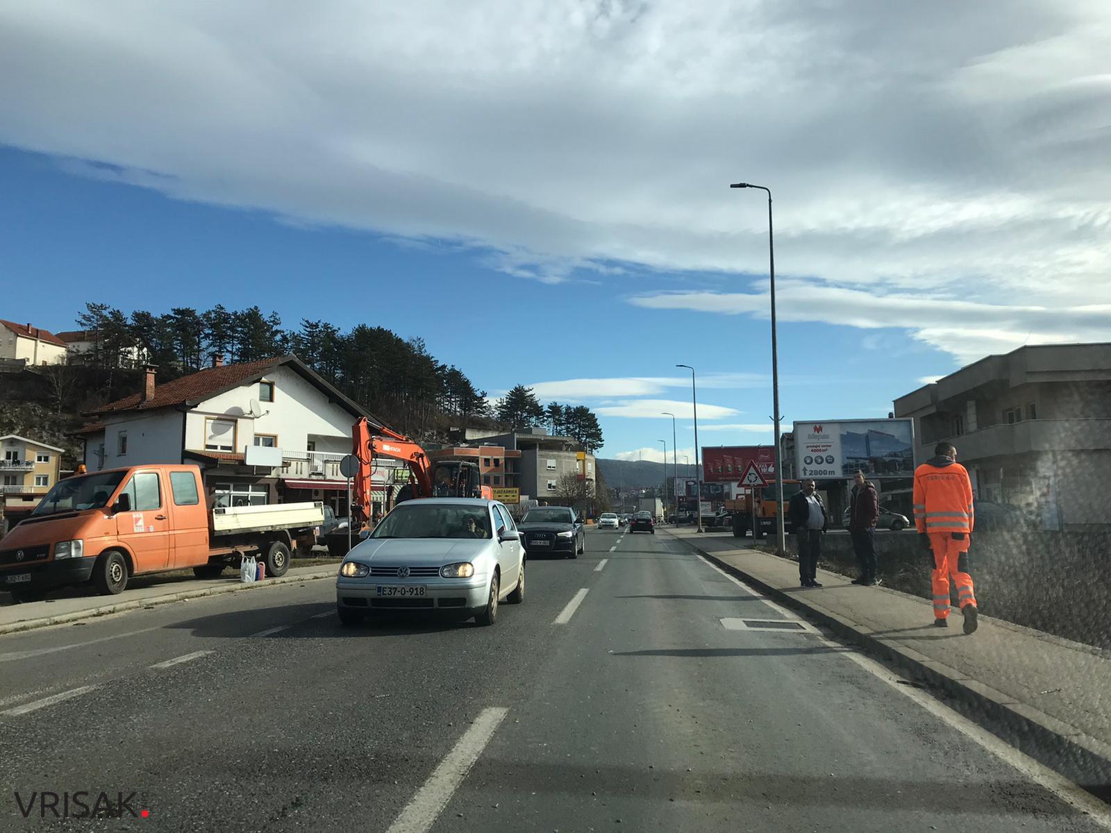 Radovi napravili zastoj u prometu na zapadnom ulazu u Široki Brijeg