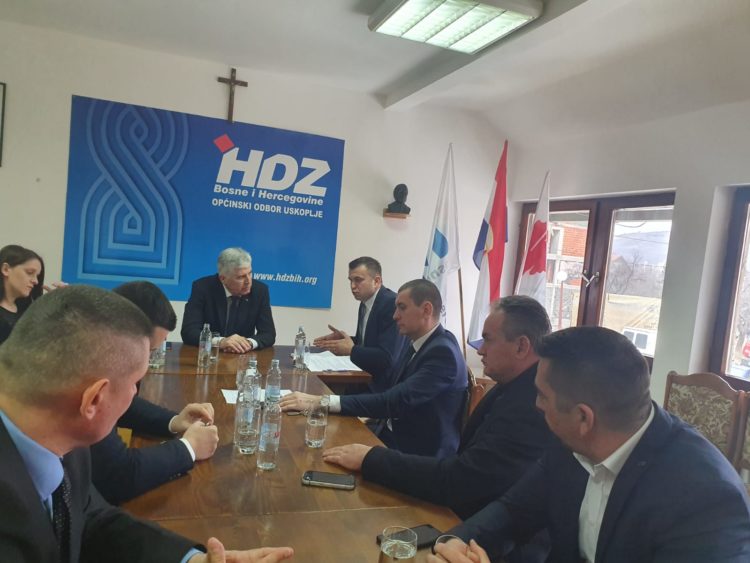 Uskoplje: Čović sa stranačkim odoborom o planiranim aktivnostima