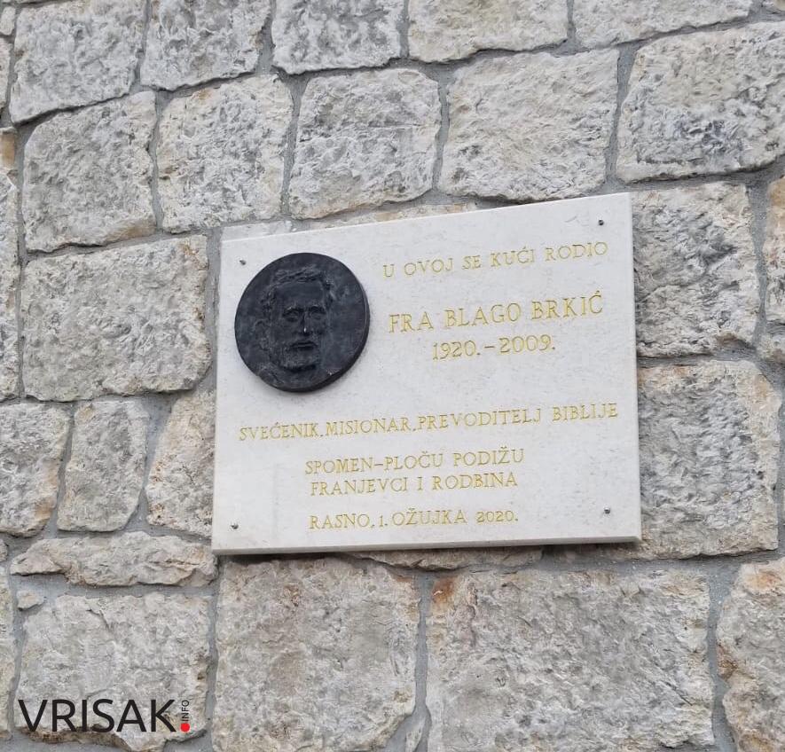 U Rasnu obilježena stota obljetnica rođenja fra Blage Brkića