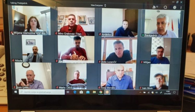 Online sastanak predsjednika Čovića s predsjednicima stranaka HNS-a