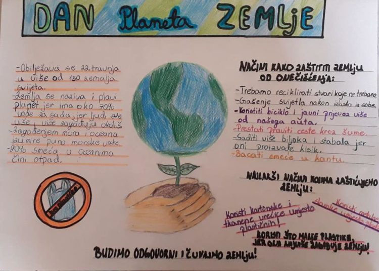 Grude: Osnovna škola Ruđer Boškovića je dala svoj mali doprinos očuvanju planeta Zemlje