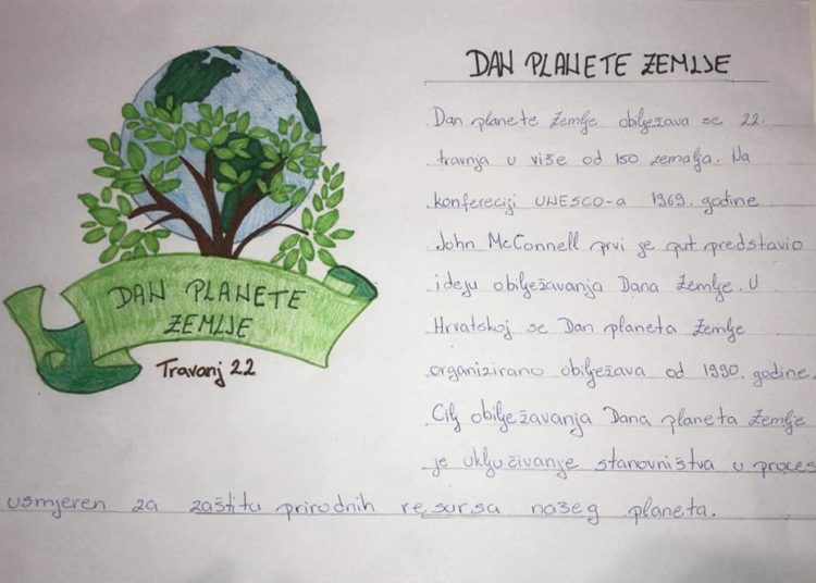Grude: Osnovna škola Ruđer Boškovića je dala svoj mali doprinos očuvanju planeta Zemlje