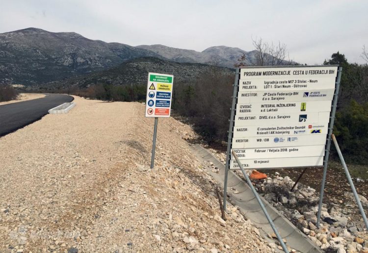 Izgradnja magistralne ceste Neum – Stolac: Radi se na više dionica, završetak do kraja iduće godine