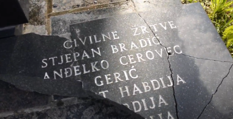 Kod Križevaca razbijena spomen ploča poginulim i nestalim pripadnicima HOS-a