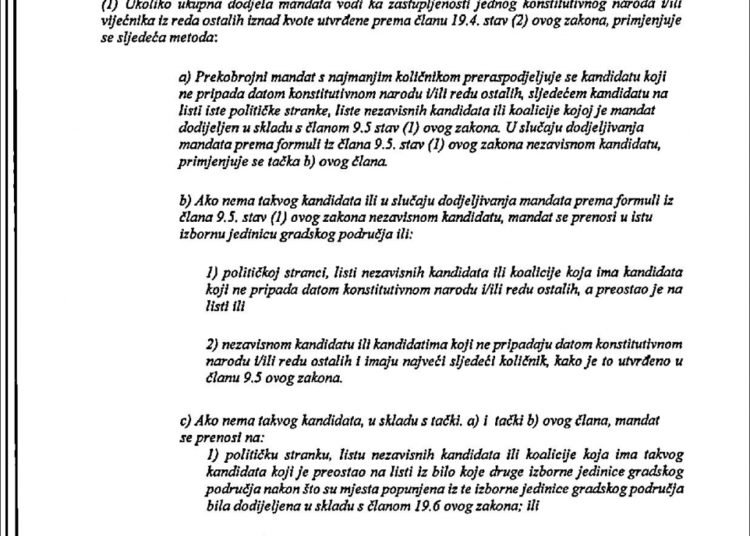 Donosimo SDA-ov i HDZ-ov Prijedlog izmjena Izbornog zakona BiH vezan za izbore u Mostaru