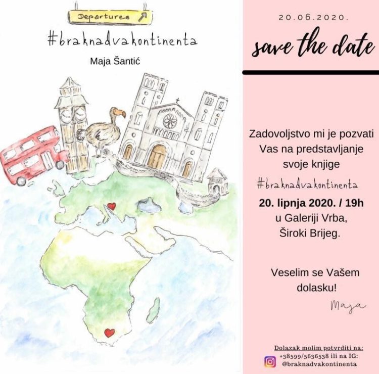 Najava: Promocija knjige #braknadvakontinenta autorice Maje Šantić