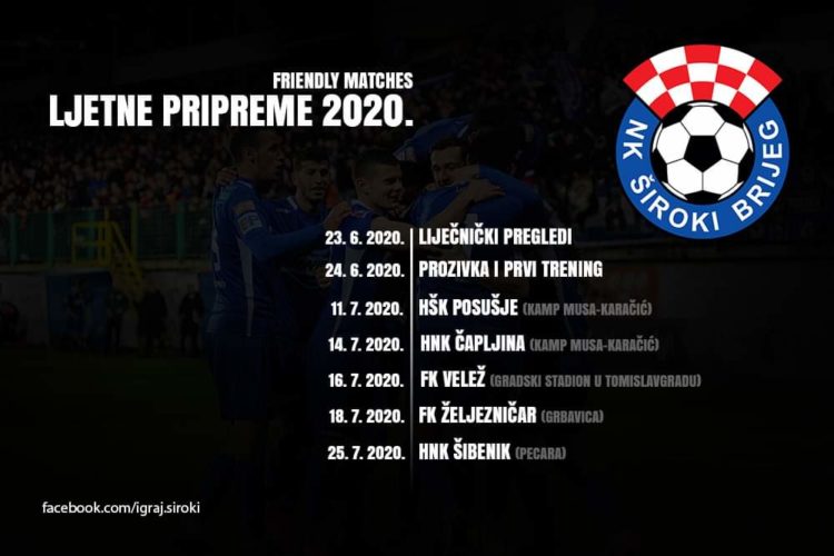 Definiran plan pripremnih utakmica NK Široki Brijeg