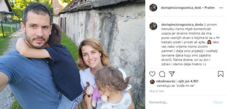 Doris Pinčić se na društvenim mrežama oglasila o razvodu