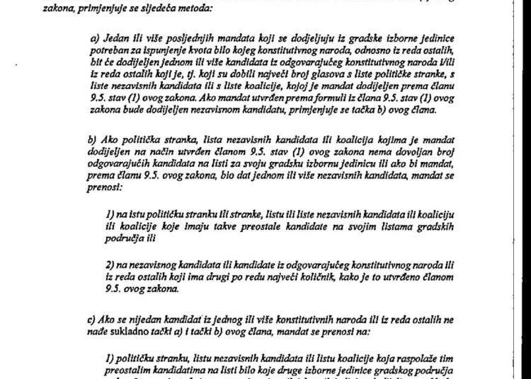 Donosimo SDA-ov i HDZ-ov Prijedlog izmjena Izbornog zakona BiH vezan za izbore u Mostaru