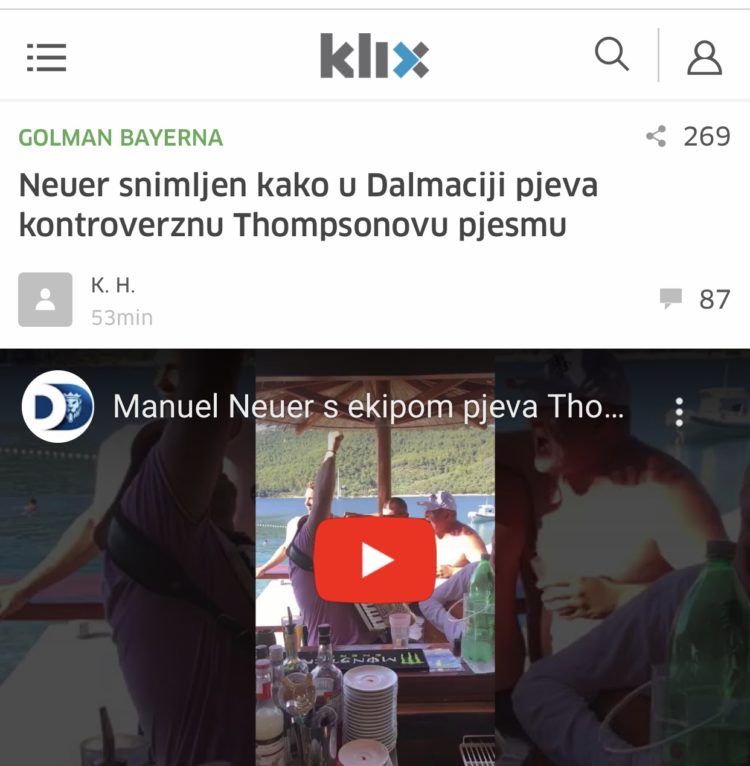 Klix udara po Hrvatima: Kontroverzna im Thompsonova pjesma “Lijepa li si”