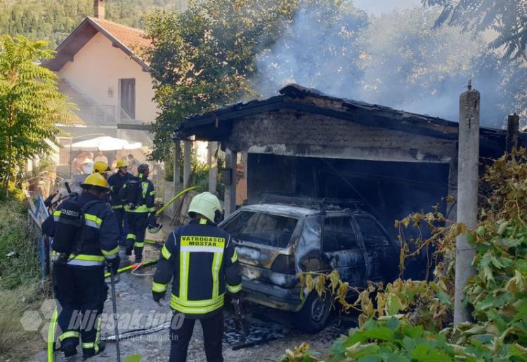 Mostar: Izgorjeli garaža i automobil