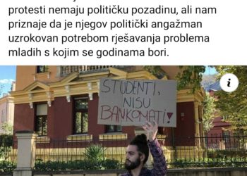 Paradoks „studenskih prosvjeda“: Prosvjed vodi član HDZ BiH na listi Naše stranke