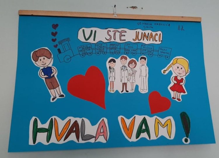 “Vi ste junaci”: Djeca iz Ljubuškog poslala lijepe poruke djelatnicima Doma zdravlja Ljubuški
