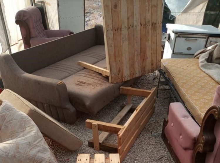 Demoliran braniteljski šator na Bijači