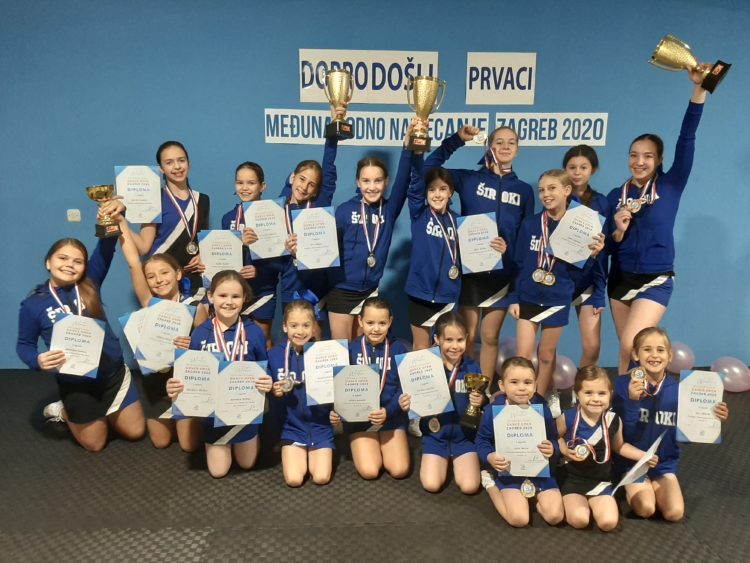 Hrvatski cheerleading klub Široki osvojio najviše medalja na Međunarodnom turniru Zagreb 2020.
